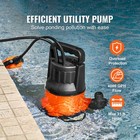 Submersible Utility Pump Sump Pump 1 Hp 4000 Gph 31 Ft Head Water Pump