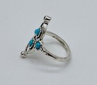 Silvertone Turquoise Round Cabochons Ring Size 4 75 Pinky Ring Child
