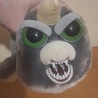 Feisty Pets Narwhal Transforming Face Gray Plush Stuffed Animal