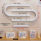U Shape Nail Polish Wall Rack - 3 Pack Metal Organizer For Home   Salon