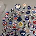 Vintage Political Pins Buttons Large Lot Various Year  Reproduction   Authentic