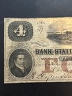 1861 Sc Four Dollar Bank Note  Civil War Era Currency  Low Number  109 C