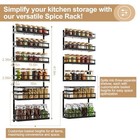 X-cosrack 6-tier Wall-mounted Spice Rack Organizer With Mixed Basket Sizes 