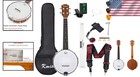Portable 23   Mini Banjo Ukulele - Sapele Body  Gig Bag   Complete Learning Kit