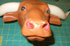 Vintage 18  Cow Bull Longhorn Head Wall Hanging Bank Plastic Texas Rodeo