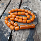 Old Amber Beads Tesbih Prayer Misbaha Natural Rosary Islamic Pressed Baltic 32gr