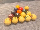 Vintage Billiard pool Balls Pin Striped Bakelite Antique Mid Century