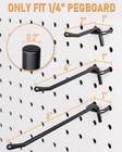 60 Pack 2 4 6 Inch Black Pegboard Hooks  1 4  Heavy Duty Peg Board Shelving H   