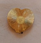 Vintage Empty Estee Lauder Goldtone Youth Dew Heart Compact For Solid Perfume