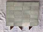 Antique Mint Green Victorian Tiles     Set Of 24   3 Plum Triangles     1890s Aetco