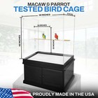 Pennzoni Macaw Acrylic Cage  Large Acrylic Bird Cage For Macaws Or Parrots