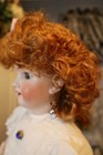 Antique German Doll Wig Size 13-14 Red Carrot  Synthetic Fiber