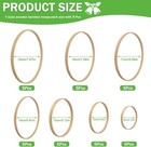 35pcs Bamboo Floral Hoops Wooden Wreath Rings Multi Size Diy Craft Decor