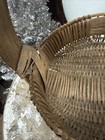 Vintage Primitive Basket Splint Wood Buttocks Seagrass Mini