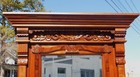 Walnut Victorian One Door Mirrored Armoire Wardrobe Circa 1860