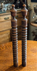Pair Architectural Salvage Wood Finials Ballusters Spindles Antique Reclaimed