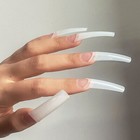 550pcs bag Extra Long C Curve Straight Square French False Nail Tips 11 Sizes