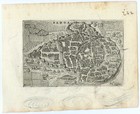 Antique Map  padoa   padova - Italy  Francesco Valegio-d  Rascicotti  C 1598