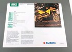 1989 Suzuki Rmx 250 Factory Advertising Sales  Brochure 