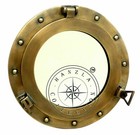 Porthole 12  Brass Antique Maritime Nautical Ship Boat Window Mirror Wall D