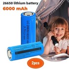 Battery 3 7v Li-ion Led Flashlight Headlamp 26650 Rechargeable Batteries Lot Us 