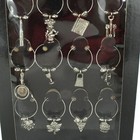 12 Wine Glass Charms The Gourmet Collection Christmas Stocking Stuff Storage Bag