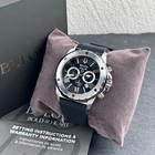 Bulova Marine Star Black Dial Rubber Strap Chronograph Quartz Men s Watch 98b127