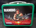 Vintage Rambo Lunchbox   Thermos - Movies - Last Box  key 1985  C-8 5 9 0 Minty 