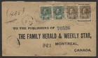 1917 Registered Cover Union Creek Ont To Montreal Via Kinmount And Toronto