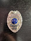 Gregg Security Officer Badge Pin Silver Tone Blue Enamel Scales Of Justice