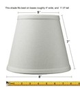 5x8x7 Empire Linen Edison Clip-on Lamp Shade Light Oatmeal Linen Fabric
