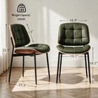 Grandnoor Mid Century Modern Dining Chairs With Walnut Set Of 2  A-green