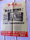 1953 Original Bsa  Dealer Posters And Promotional Materials In Original Envelope