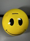 Vintage Happy Face Large Metal Tin Emoji Coin Money Kids Yellow Piggy Bank 9 