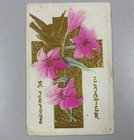 Easter Postcards Antique Flowers Nature Lot Of 3 Early 1900s Embossed Gilt