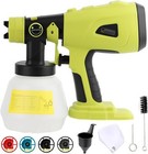 Cordless Paint Sprayer For Ryobi 18v Battery 200w Hvlp Spray Paint Gun 4 Nozzles