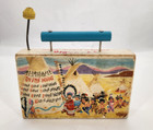 Vtg 1961 Fisher Price Kids Toy Radio Ten Little Indians Song Wind Up Music Box