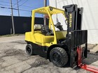 2014 Hyster 9000 Lb Solid Pneumatic Forklift With Side Shift And Triple Mast
