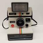 Vintage Polaroid 1 Step Land Camera   Old Carrying Case Flash  un Tested 