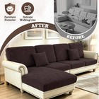 L Shape Sectional Sofa Cushion Cover Elastic Couch Furniture Protector Slipcover
