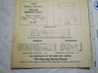 Erie Lackawanna Dining Car Buffet Car Service Menu