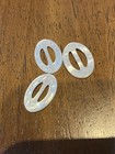 3 Rare Antique 1930s Old Stock Mother Of Pearl 1 Inch Carved Buckle Or Slide