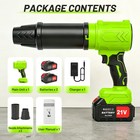 Cordless Leaf Blower Jet Truly 300000rpm Lightweight Turbo Fan With 2 Batteries