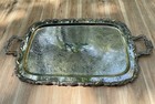Vintage Oneida Silver Plated Victoria Style Butlers Serving Platter Tray 24 X 13