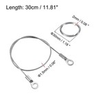 Stainless Steel Lanyard Cable 1 5mmx30cm  6 Pack Rope With 12 Pack Key Ring