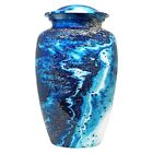 Blue Ocean Cremation Urns For Human Ashes - Large Adult Memorial Urn Keepsake
