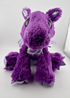 Aurora Dreamy Eyes Flame Purple Dragon Stuffed Plush Toy Eleven Inches