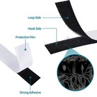 3 4 Inch X 82 Feet Black Heavy Duty Hook And Loop Tape  Double Sided  Picture   