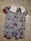 Vintage Gymboree Rainbow Tag Cherry Romper Baby Girls Sz Newborn 100  Cotton