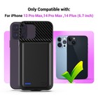 13800mah Battery Charger Case W  Tempered Glass For Iphone 14 Pro Max 13 Pro Max